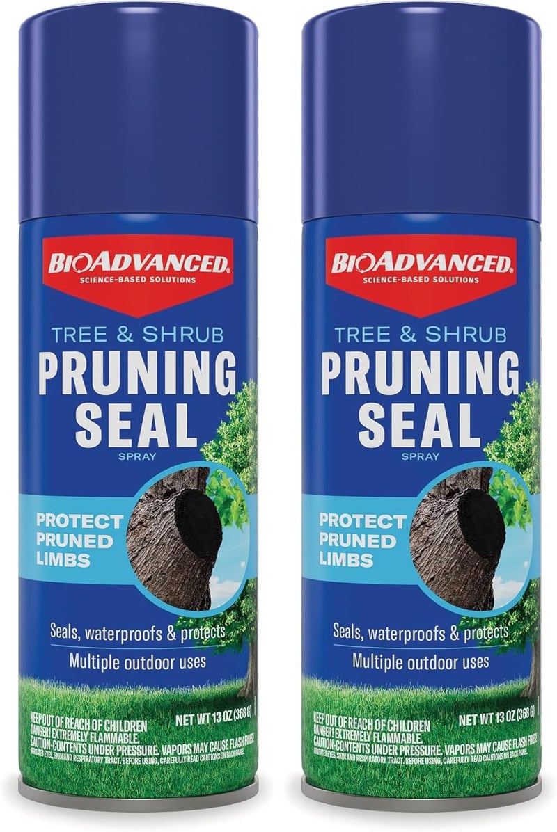 BioAdvanced 820045B Tree & Shrub Seal, Spray Can, 13oz Pressurized Pruning Sealer, 13 Ounce (Pack of 2), Blue - Image 1